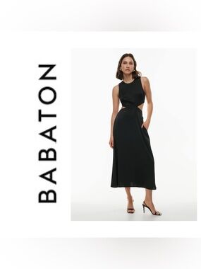 Aritzia Babaton Cella Satin fit-and-flare maxi dress